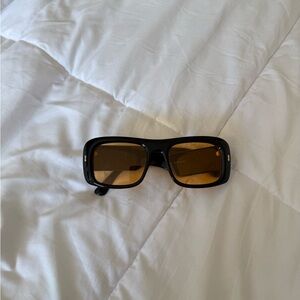 Black Sunglasses with Orange Lenses